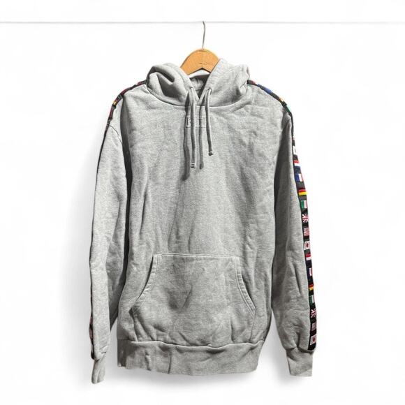 Kith Love Thy City Hoodie Gray International Flags Size XL